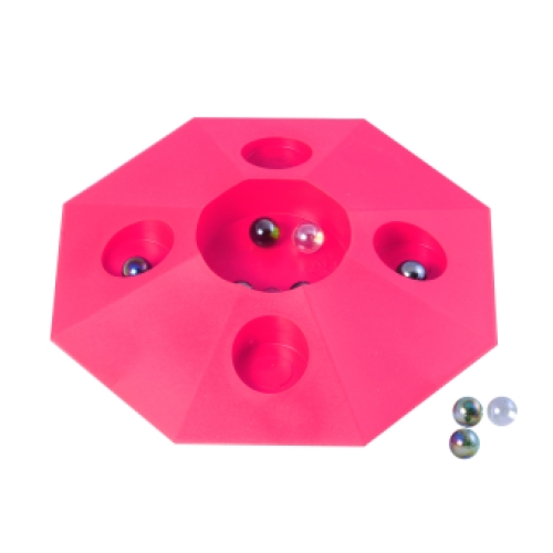 knikkerpot xl met 10 knikkers roze